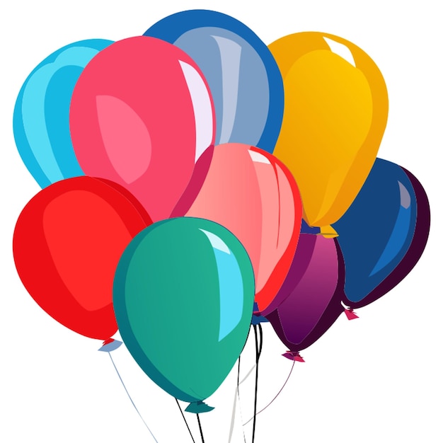latex balloons for party decoration vector illustration