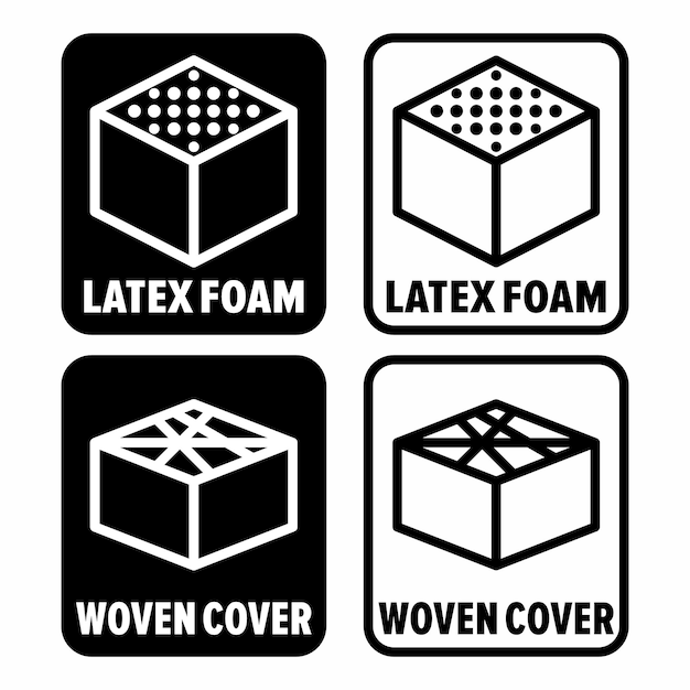 Latex Foam vector information sign