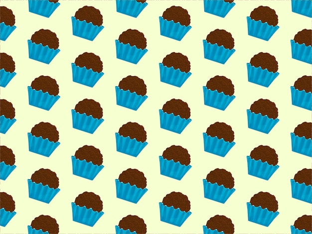 Latijns-Amerikaans eten Braziliaans eten chocolade brigadeiro patroon vector ontwerp