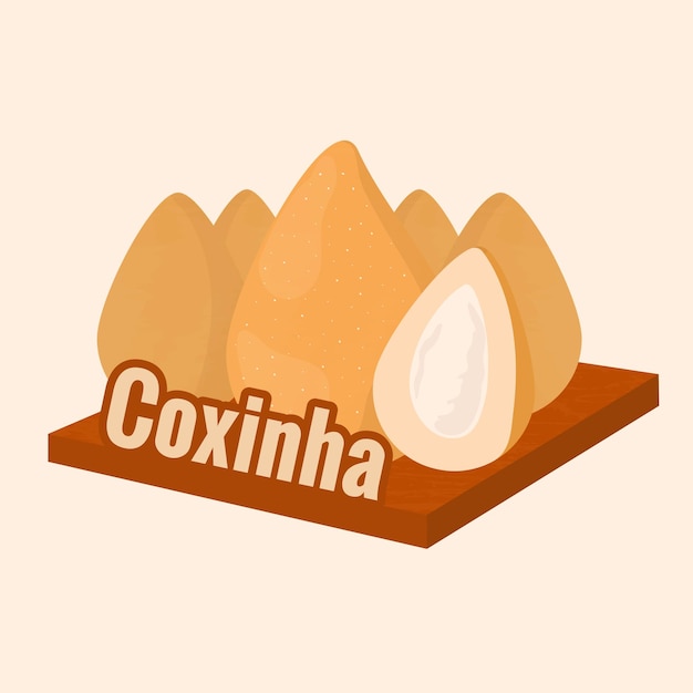 Latijns-Amerikaanse braziliaanse voedsel coxinha vector