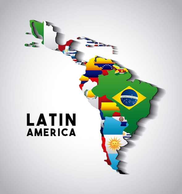 Vector latin america map