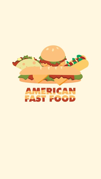 latin american fast food design background social media