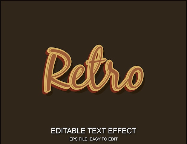 Latin retro style editable text