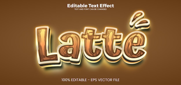 Latte Editable text effect 3d text effect template