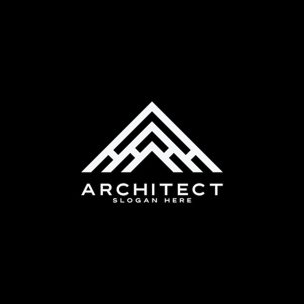 A latter architecture logo building logo