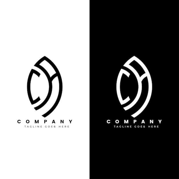 latter ca or ac logo design template