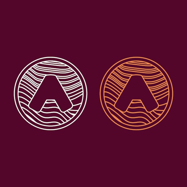 latter a for logo in flat design