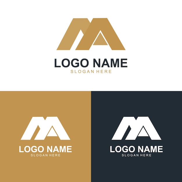 latter M and A logo design