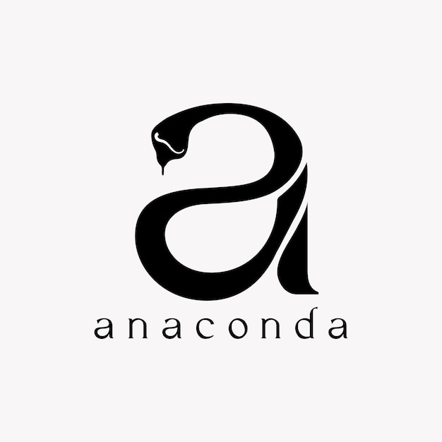 Un ultimo segno design del logo animale anaconda