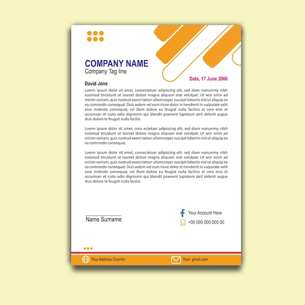 Latter pad design template