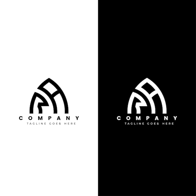 Vector latter ra or ar logo design