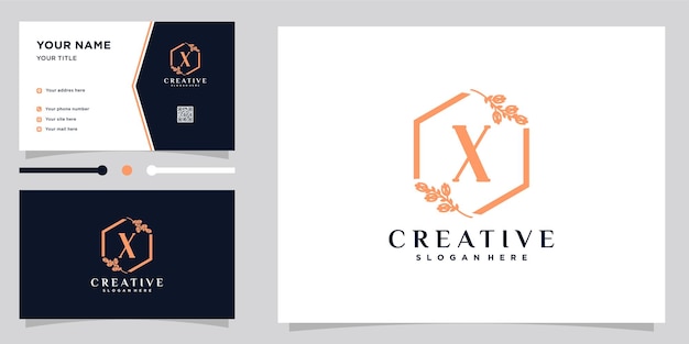 Quest'ultimo design del logo x con stile e concetto creativo