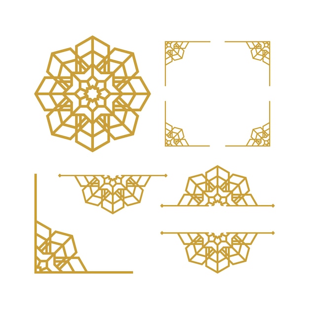 Lattice Mandala Arabische Vectorontwerpen