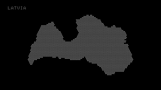 Latvia dot map