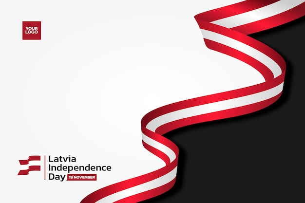 Vector latvia flag background 18th of november latvia independence day