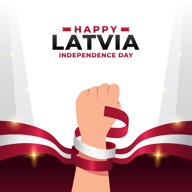 Latvia Independence day design illustration collection