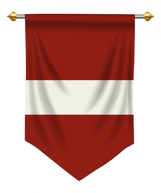 Vector latvia pennant