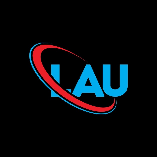 LAU logo LAU letter LAU letter logo ontwerp Initialen LAU logo gekoppeld aan cirkel en hoofdletters monogram logo LAU typografie voor technologiebedrijf en vastgoedmerk