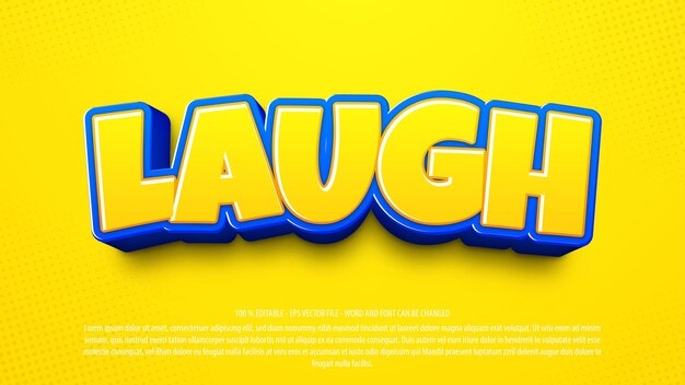 Laugh 3d style editable text effect