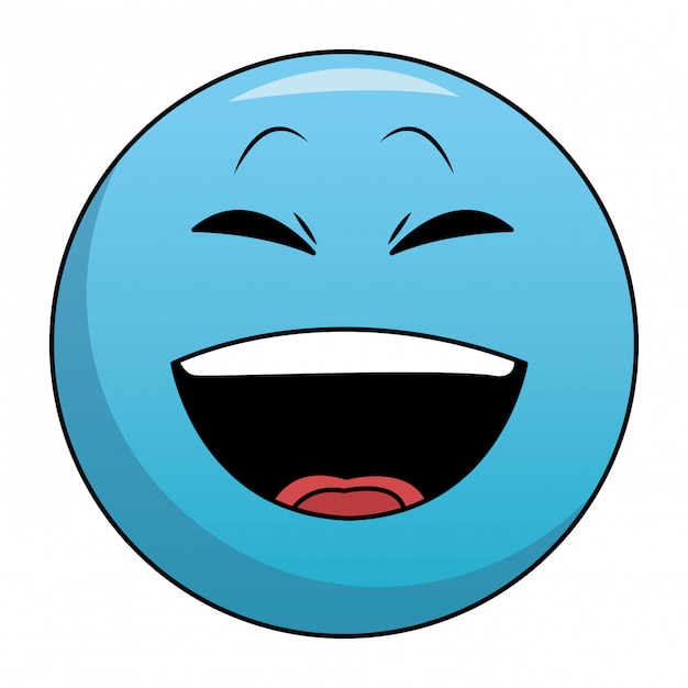 Vector laugh chat emoticon