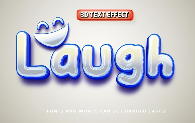 Laugh funny 3d editable text effect style