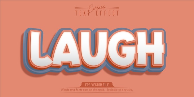 Laugh text, cartoon style editable text effect