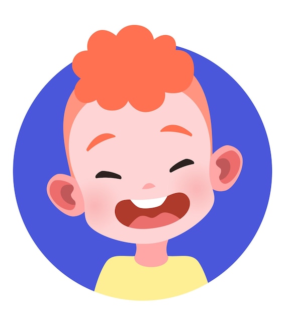 Laughing boy avatar Funny kid profile picture