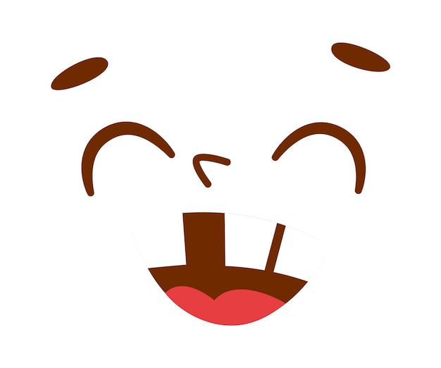 Premium Vector  Laughing character face