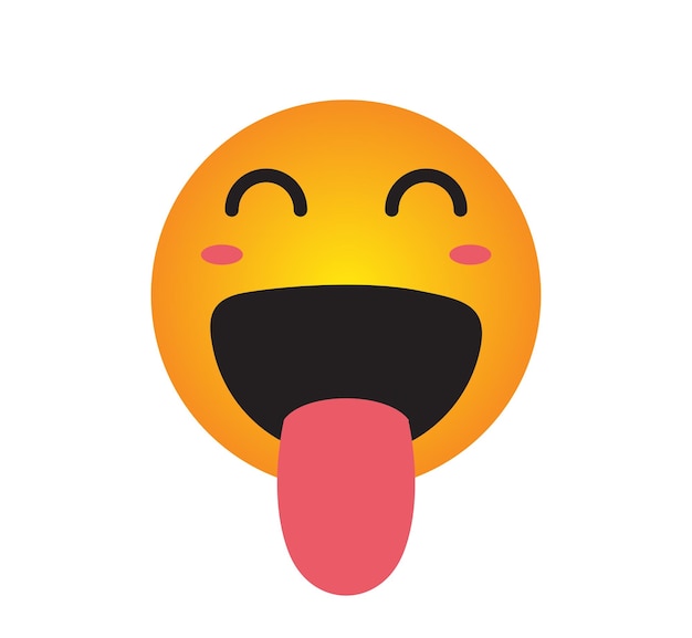 Laughing emoji vector sticker