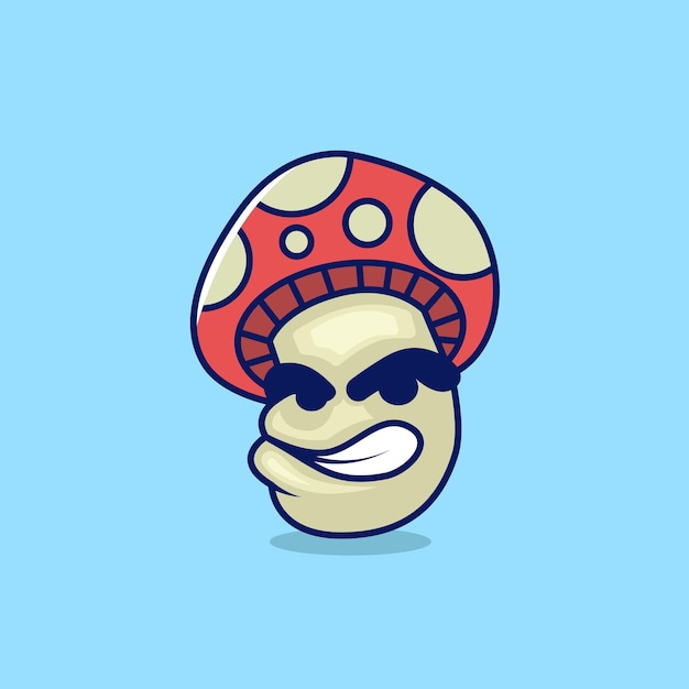 Vector laughing mushroom design vector