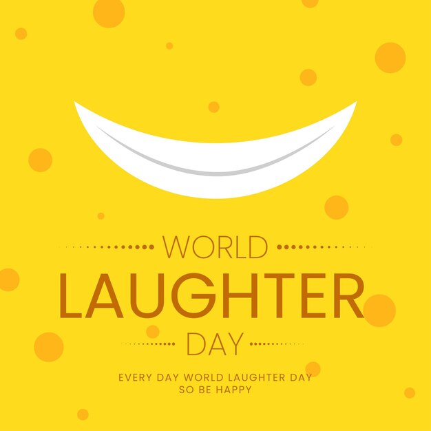 Laughter day wishing post design vector file