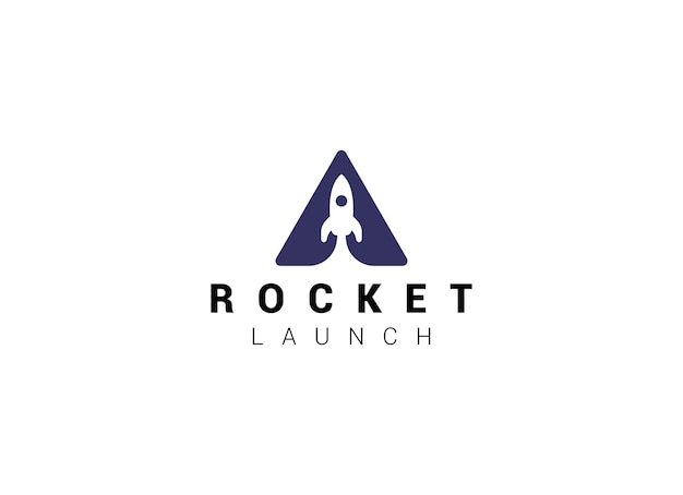 Lanciamento take off rocket jet plane space logo moderno word mark logotipo design