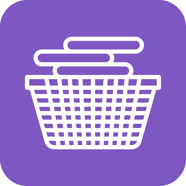 Laundry Basket vector icon illustration of Interior iconset