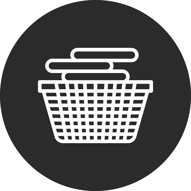 Laundry Basket vector icon illustration of Interior iconset