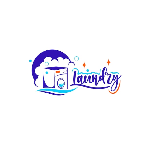 Vector laundry company logo