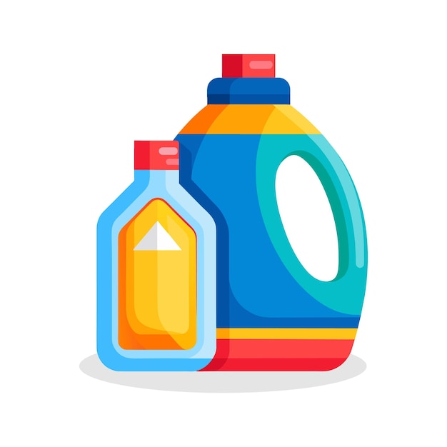 Vector laundry detergent flat vector illustration on white background