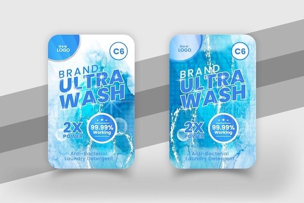 向量洗衣粉标签设计你的品牌