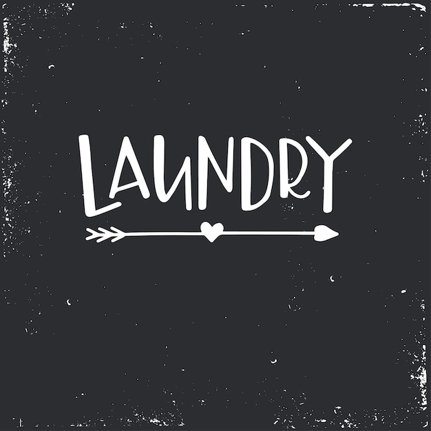 Laundry hand drawn typography