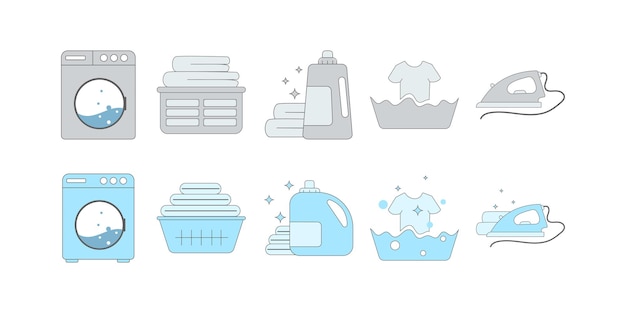 Vector laundry icons