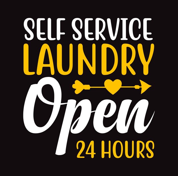 Laundry lettering premium vector design