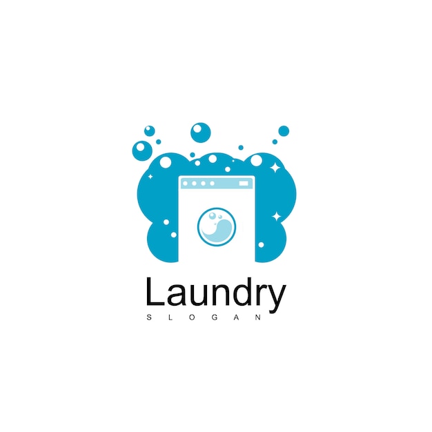 Laundry Logo Design Vector