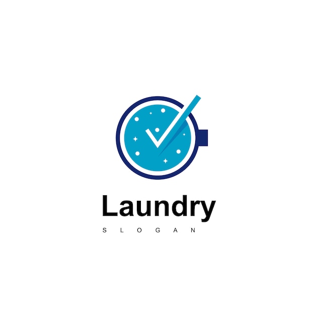 Laundry logo design vector