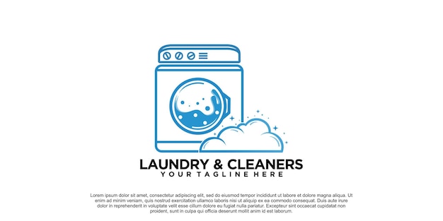 Laundry logo design with creative concept Premium Vector part 1