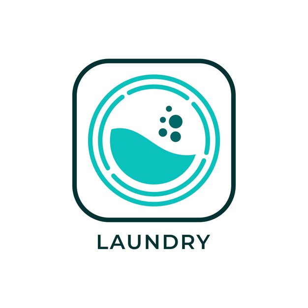 Laundry logo vector design template