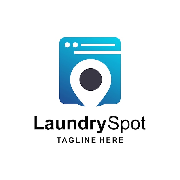 Laundry logo with navigation concept