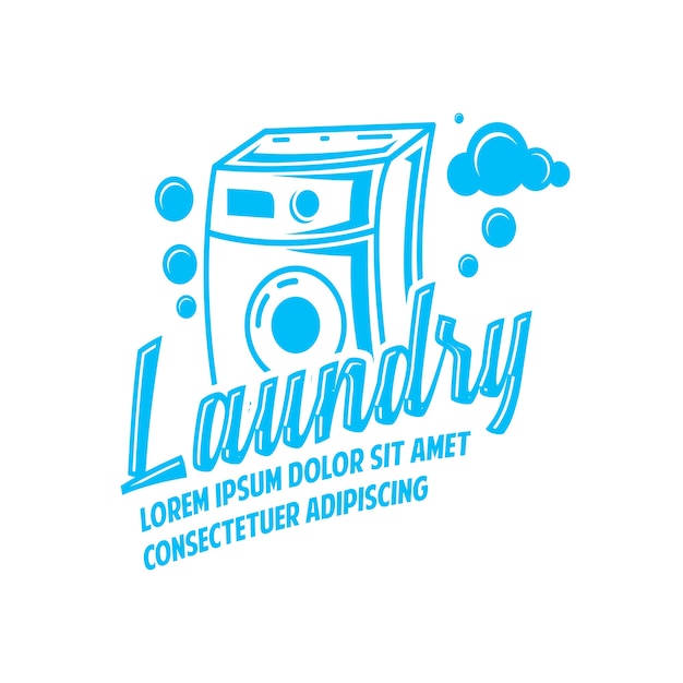 Vector laundry logo with text space for your slogan