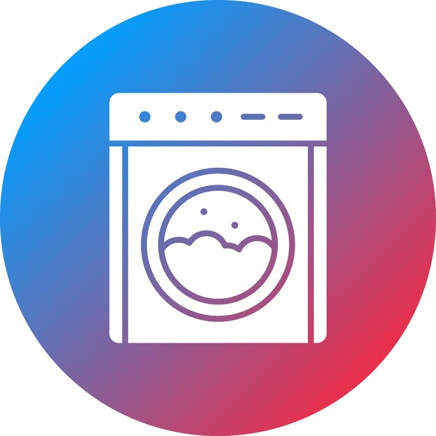 ランドリーマシンのアイコンベクトル画像はハウスクリーニングに使用できます