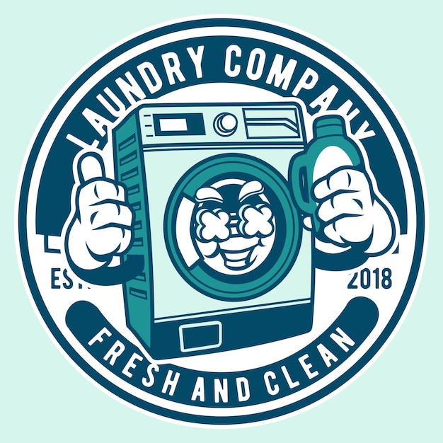 Vector laundry mascot cartoon