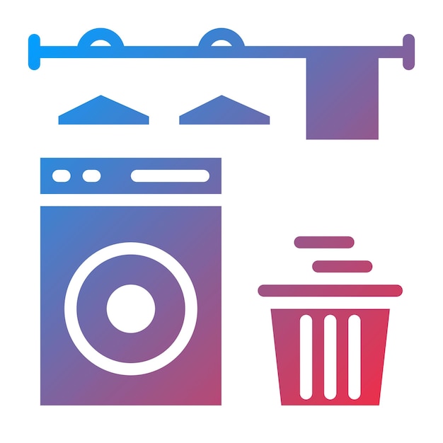 Vettore immagine vettoriale dell'icona della lavanderia può essere utilizzata per la lavanderia