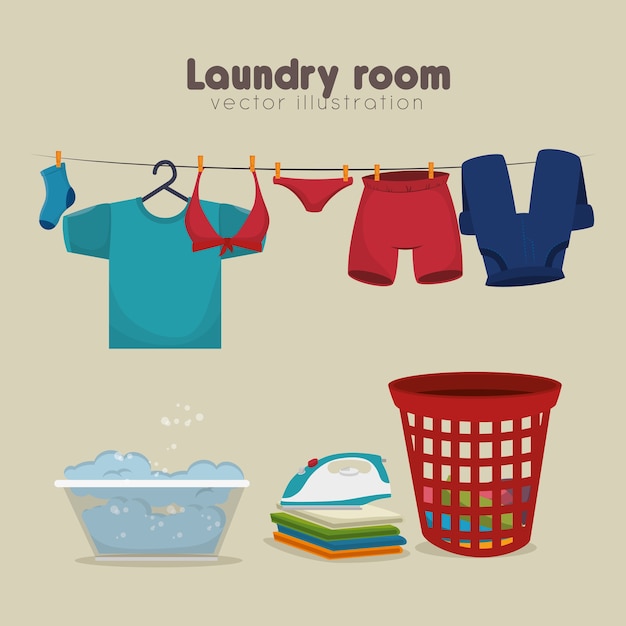 Laundry service  concept  design